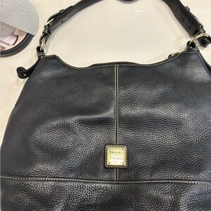 Dooney & Bourke Black Pebbled Leather Hobo